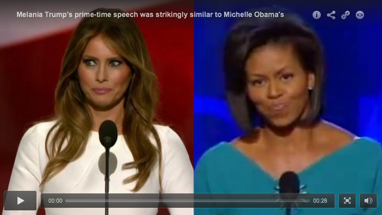Melania Sincerely Flatters Michelle